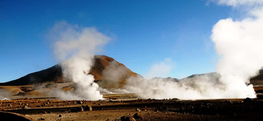 From San Pedro de Atacama: Tatio Geysers and Machuca Tour - El Tatio sunrise: why the timing feels like the main attraction